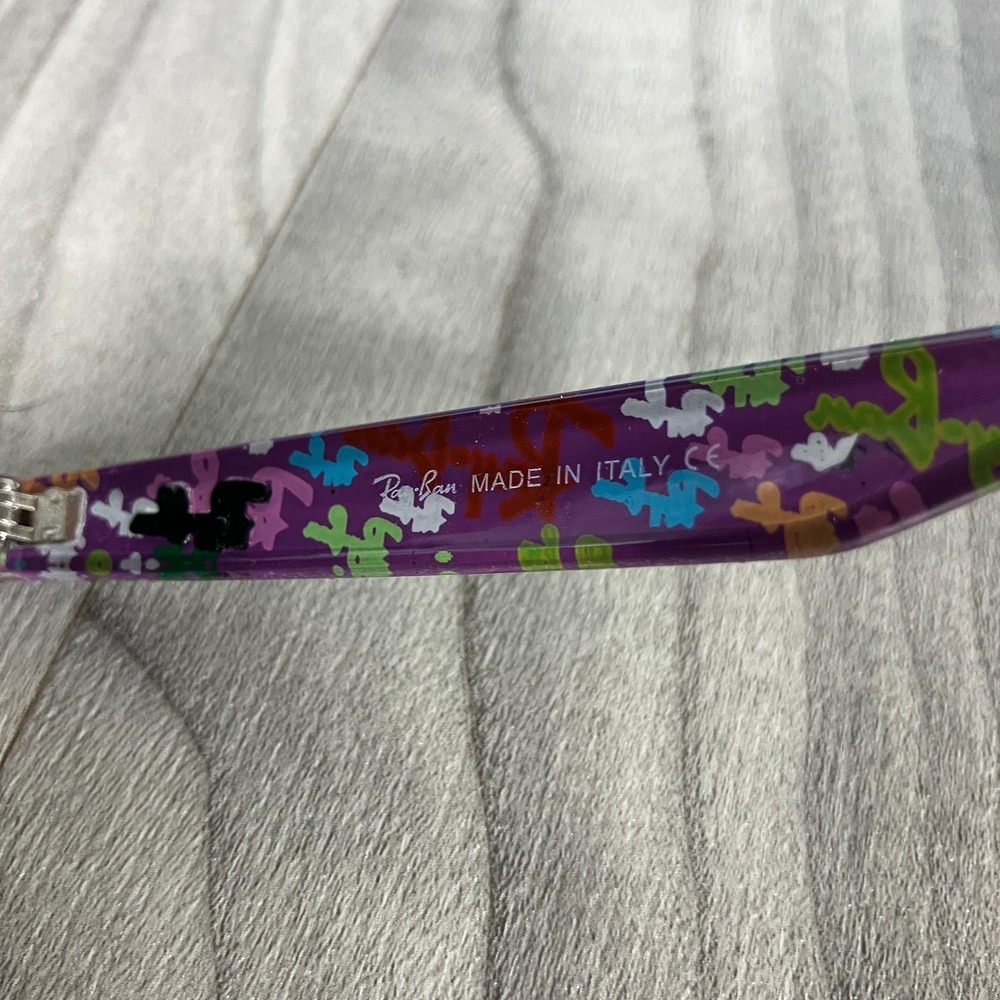 Ray-Ban New Wayfarer RB2132 Sunglasses Floral Frame Limited Edition 55 [] 21 145 - Picture 6 of 10